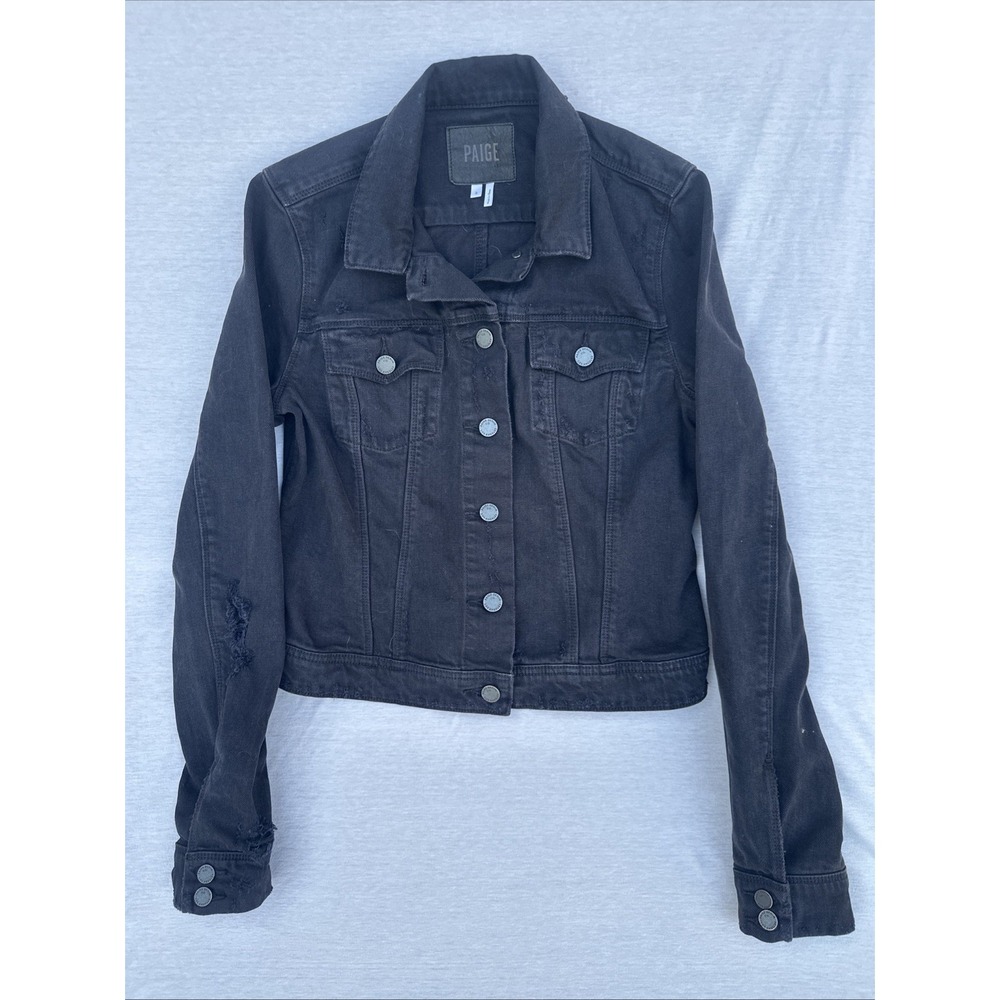 Paige Jacket Womens Black Small Silverlake Echo Pockets Everyday Cotton Blend